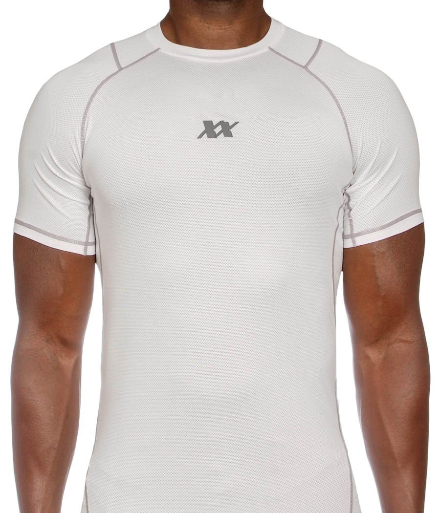 Maxx-Dri Silver Elite T-Shirt - Anti-Bacterial, Anti-Odor, Anti-Rash, UV Protection Apparel 221B Tactical S White/Silver